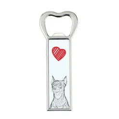 Medium Pinscher, German Pinscher - flasköppnare med en hund, personlig kylöppnare, unik present till en man från Art-Dog