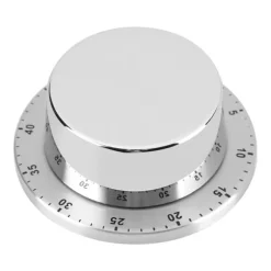 Mekanisk kökstimer - Magnetisk bas, silver