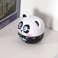 Mekanisk Kökstimer Manuella Djurformade Räknare för Matlagning Timerverktyg (Svart)