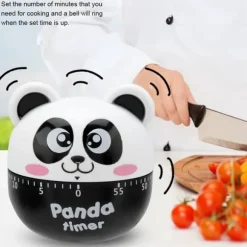 Mekanisk Kökstimer Manuella Djurformade Räknare för Matlagning Timerverktyg (Svart)