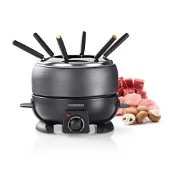 MELISSA Fondueset | 6 personer | 2,3 l | Justerbar temperaturkontroll | 800 W | Cool touch-handtag | Halkskyddade fötter | Överhettningsskydd