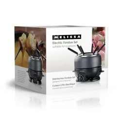 MELISSA Fondueset | 6 personer | 2,3 l | Justerbar temperaturkontroll | 800 W | Cool touch-handtag | Halkskyddade fötter | Överhettningsskydd