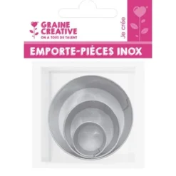 Metallisk rund utstickare 3 stycken