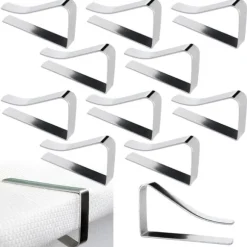 Metallklämmor för bordsdukar 10 st.