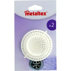 Metaltex diskbänksfilter 2 delar vit/plast