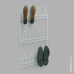 Metaltex väggskohylla Penny 6 par skor 41x77 cm vit
