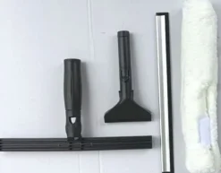 Mikrofiber fönsterputs, skrapa, INGEN MÄRKEN