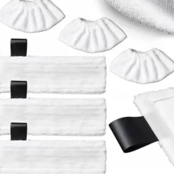 Mikrofiberdukar till ångtvätt EasyFix 6-pack – 3 golv + 3 handmunstycke | Tvättbar | Ersättningsdel för Karcher SC3 SC4