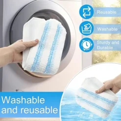 Mikrofibermoppdynor - 3-pack, kompatibla med Vileda H2Pro & O-Cedar H2Pro, för effektiv rengöring