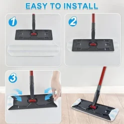 Mikrofibermoppdynor - 3-pack, kompatibla med Vileda H2Pro & O-Cedar H2Pro, för effektiv rengöring