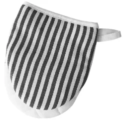 Mikrovågsugnsvantar Värmebeständiga randiga mönster Tjocka bomullsugnsvantar med snöre Kaffe