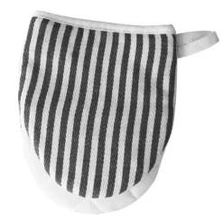 Mikrovågsugnsvantar Värmebeständiga randiga mönster Tjocka bomullsugnsvantar med snöre Kaffe