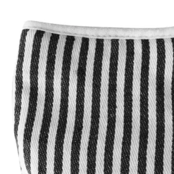 Mikrovågsugnsvantar Värmebeständiga randiga mönster Tjocka bomullsugnsvantar med snöre Svarta