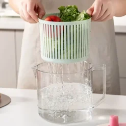 Minisalladsslunga Liten, Salladsslunga med grönsaksdiskkorg, Frukttvätt, Salladstvätt