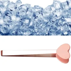 Minitång av silikon Serveringstång Mattång Små barntång för servering Matlagning Förrätter Iskub Frukt Socker Rosa Hjärtaform