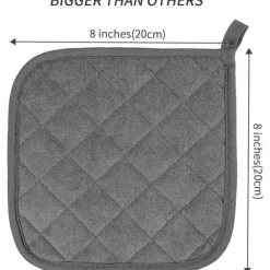 Minkabo - Minkabo-1286 - Thstheaven Set med 4 grytlappar i värmeresistent frotté Mörkgrå