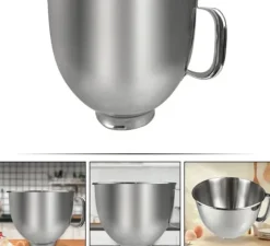 Mixerskål Metall Serveringsskål Metall Salladsskål Blandare Tillbehör Mixertillbehör Metal Mixer skålar Extra stor mixerskål Matskål