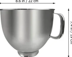 Mixerskål Metall Serveringsskål Metall Salladsskål Blandare Tillbehör Mixertillbehör Metal Mixer skålar Extra stor mixerskål Matskål