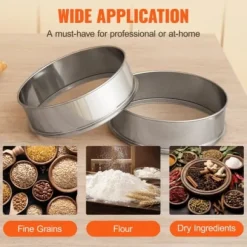 Mjölsikt, 80 mesh finmaskig sikt, 32x32x10 cm, rostfritt stål