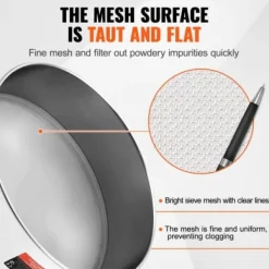 Mjölsikt, 80 mesh finmaskig sikt, 32x32x10 cm, rostfritt stål