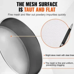 Mjölsikt 40 Mesh i rostfritt stål, finmaskig bakning, perfekt för tårtor