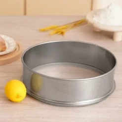 Mjölsikt 40 Mesh i rostfritt stål, finmaskig bakning, perfekt för tårtor