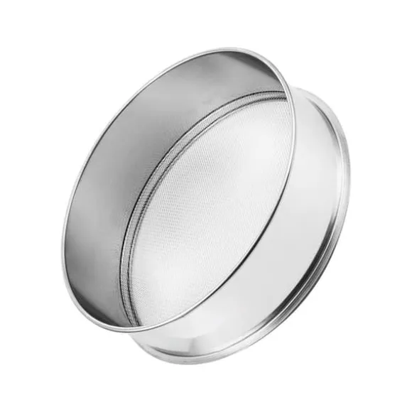 Mjölsikt i rostfritt stål, finmaskigt 12 mesh, idealisk för bakning av tårtor
