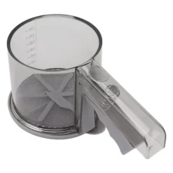 Mjölsikt PP Transparent Justerbar Finmaskig Enhandsdrift Pulversikt för köksbakning Enkellager