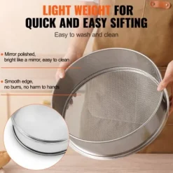 Mjölsikt, 32x30,5x10 cm, rostfritt stål, finmaskig