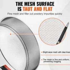 Mjölsikt, 32x30,5x10 cm, rostfritt stål, finmaskig