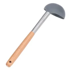 Mjuk silikonsoppslev med slitstarkt trähandtag - nonstick och reptålig