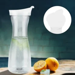 600ml akryl transparent juiceflaska vattenkanna iskall juicekanna med lock för bar hemmabruk