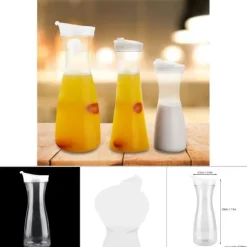 600ml akryl transparent juiceflaska vattenkanna iskall juicekanna med lock för bar hemmabruk