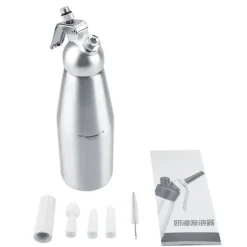 1000ml bärbar aluminium vispad grädde dispenser skummare dessertverktyg