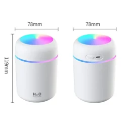 300ML Mini USB Luftfuktare med Nattljus Dimma Luftfuktare Luftfuktare För Rum Kontorsskrivbord