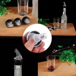 35ml Praktisk Plast Sprit Sprit Hällare Flöde Vinflaska Häll Pip Stoppar Transparent