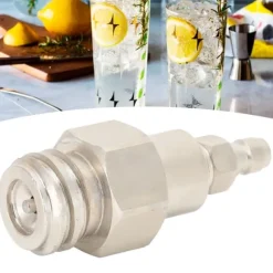 8mm CO2-tankadapter med utvändig gänga TR21-4 snabbkoppling för Soda Club