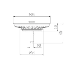 84mm Rostfritt Stål Diskbänkssil - Perfekt Diskbänkstillbehör, Kompatibelt med Standard Diskbänkar