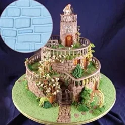 Mönstermatta Embosser Set 6 st; Trä, Tegel, Blommor, Kullersten, Stenvägg