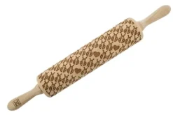 MoodForWood Träkavel, Graverad, 43 cm med Handtag, Perfekt för Bakning - Nyckelpiga Mönster