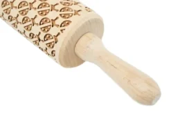 MoodForWood Träkavel, Graverad, 43 cm med Handtag, Perfekt för Bakning - Nyckelpiga Mönster