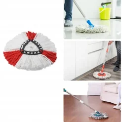 Moppdyna roterande 38 cm – Mikrofiber | Tvättbar | Ersättningsdel för Vileda Easy Wring, Turbo