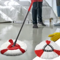 Moppdyna roterande 38 cm – Mikrofiber | Tvättbar | Ersättningsdel för Vileda Easy Wring, Turbo