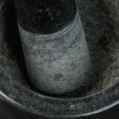 Mortel med stöt, 13x13 cm, Svart