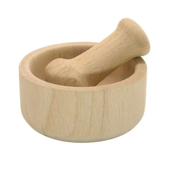 Mortel och stampar av trä Fackelmann Wood Edition