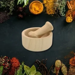 Mortel och stampar av trä Fackelmann Wood Edition