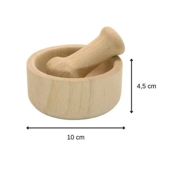 Mortel och stampar av trä Fackelmann Wood Edition