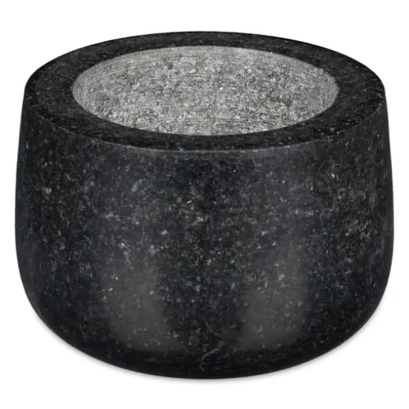 Mortel och stöt, Granit, 12x8.5 cm, Svart