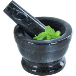 Mortel och stöt i granit - Orion - 10 cm - Hållbar - Idealisk för kryddor och örter - Diskmaskin säker