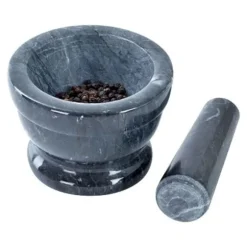 Mortel och stöt i granit - Orion - 10 cm - Hållbar - Idealisk för kryddor och örter - Diskmaskin säker